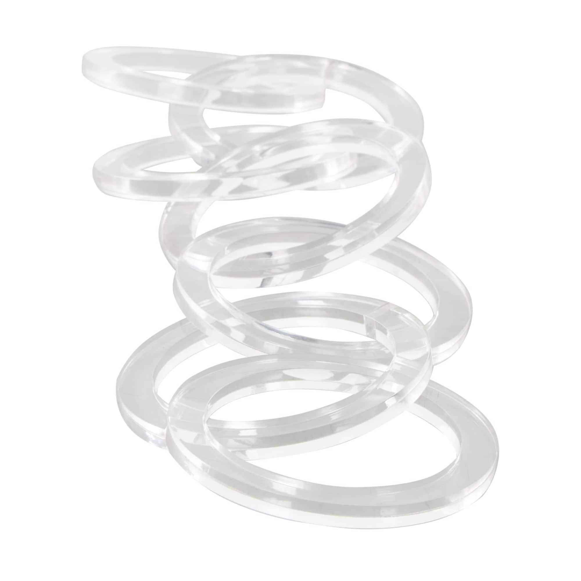 21" Clear Acrylic Plastic Chain Circular Link Sculpture